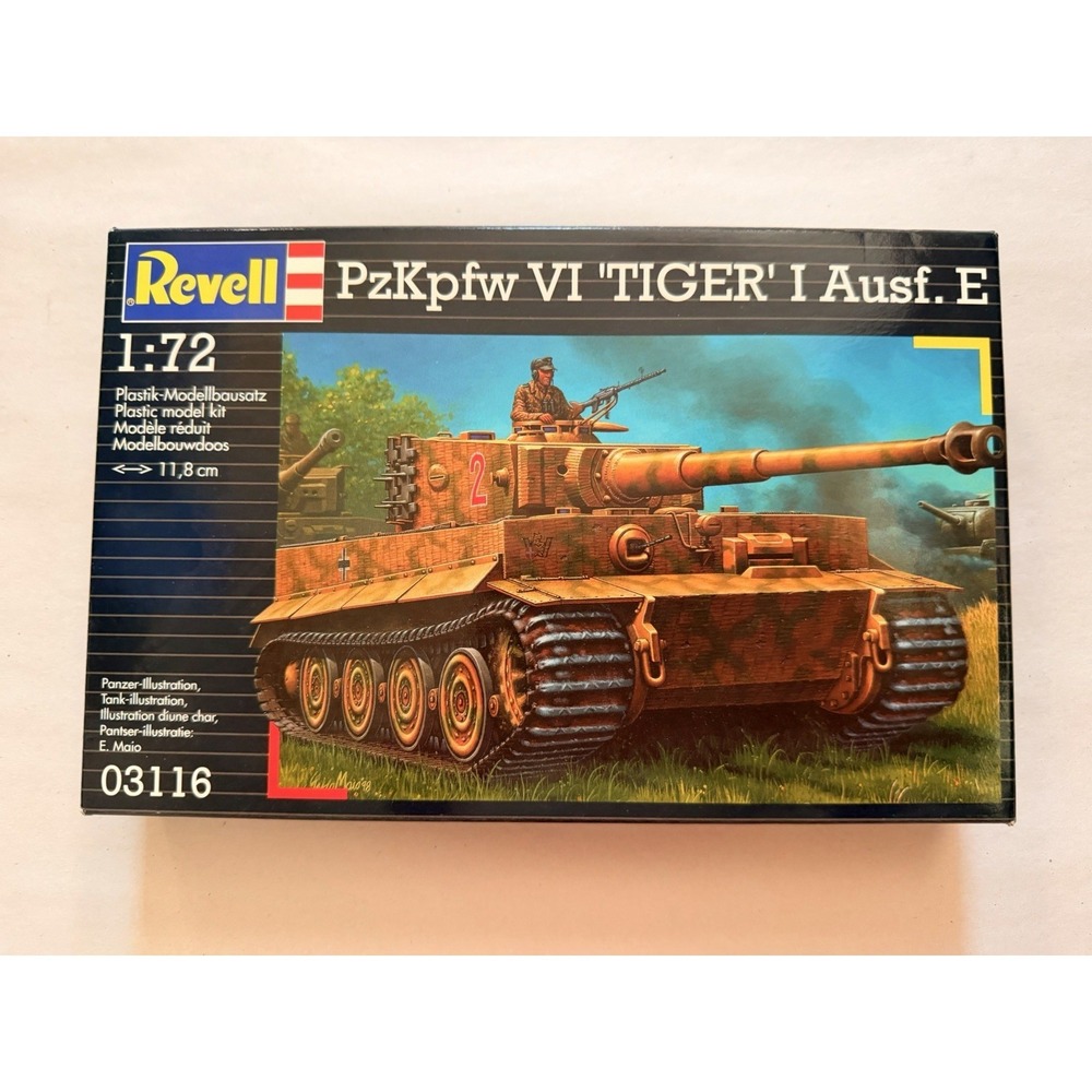 Revell 03116 1:72 PzKpfw VI 'Tiger' I Ausf. E Plastic Model Kit Open Box